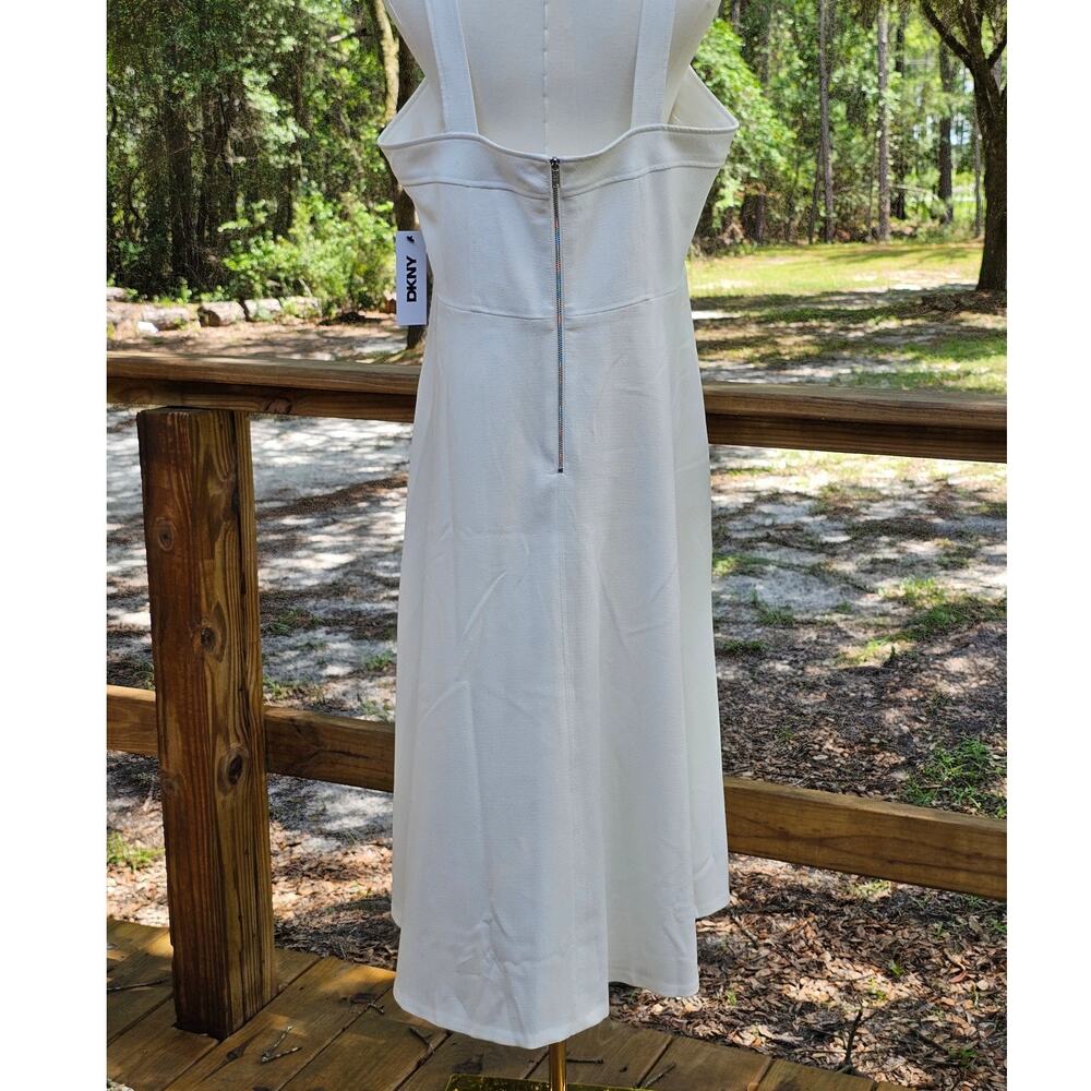 NWT DKNY Ivory Square Bridal Coquette Old Money Midi 12 - Picture 5 of 8